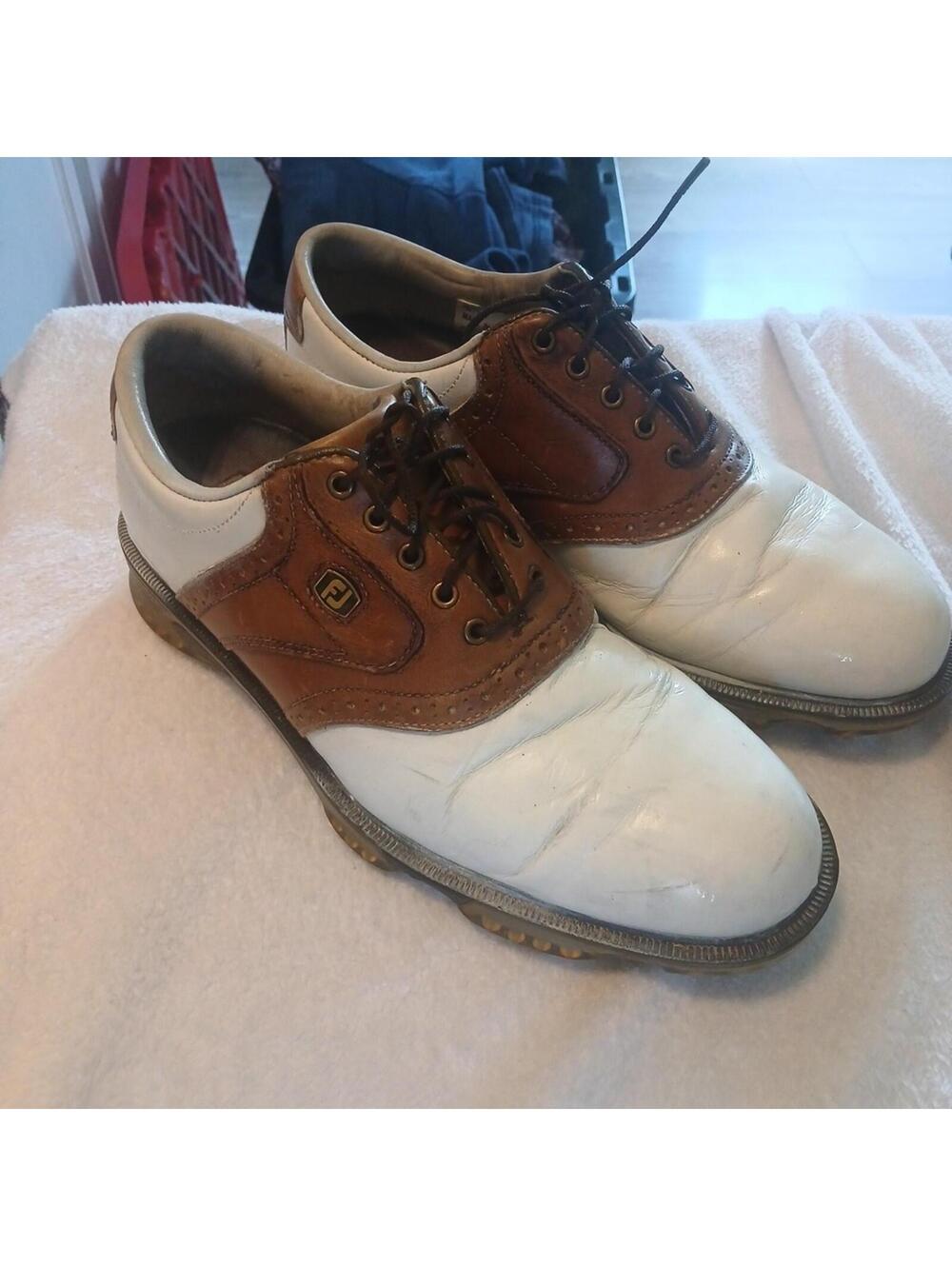 Footjoy Mens Gold Shoes Size 8 1/2